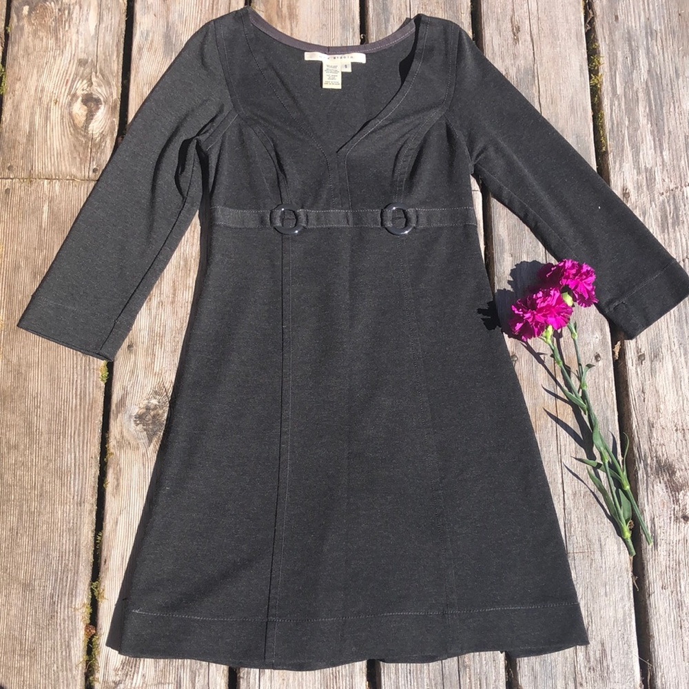 Slate grey structured dress